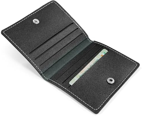 QACUU Simple and Casual Credit Card Holder Wallet, PU Leather Card Wallet with Multiple Slots, Minimalist Design Slim Card Holder for Men and Women, Lightweight for Daily Use