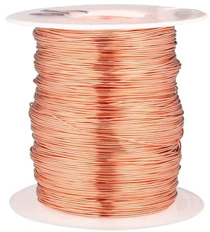 CREATZONE Fil De Cuivre Nu Souple À 99,9%, Calibre 24 | Fils De Cuivre Pur De 656 Pieds Fil Pour La Fabrication De Bijoux Antenne De Jardinage Électro-Culture Projets Scientifiques