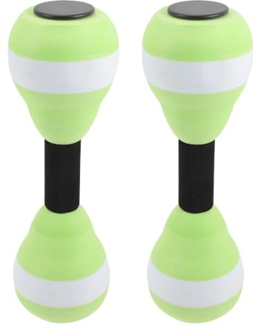 VICASKY Water Weights Dumbbells Bar Bell Weight Set Pool Swimming Aqua Aerobics Equipment For Aquatic Exercise Dumbbell Dumbell EVA-Foam Barbells for Hand Fitness Loss Green 1 Pair