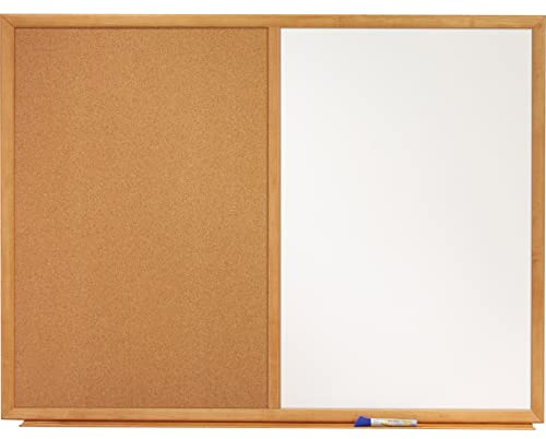 Quartet, QRTS554, Standard Combination Whiteboard/Cork Bulletin Board, 1 / Each
