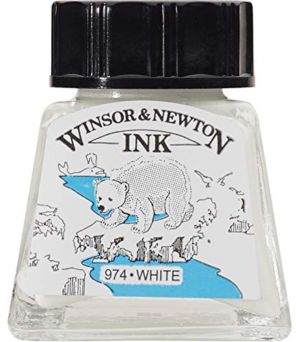 Winsor & Newton 14ml Drawing Ink Bottle - White