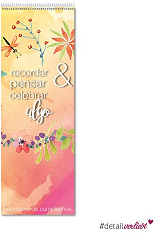 detailverliebt. Cumpleaños colorido Calendario con espiral, calendario para de cumpleaños | Birthday, cumpleaños | con signo (Español)