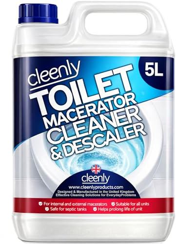 Cleenly Toilet Macerator Cleaner & Descaler - 5 litres | Super Concentrated, Long-Lasting Formula | Safe for All Saniflo Pump Units, Toilets & Urinals