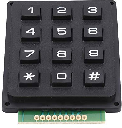 ciciglow Tastiera 3x4, moduli neri della tastiera con 12 tasti, tastiera esterna professionale per MCU