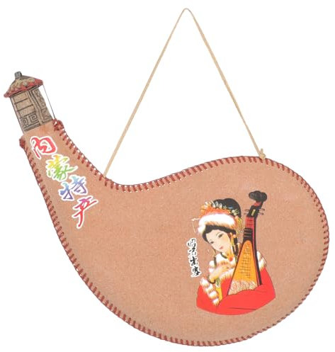 Alipis Pochette à Vin Traditionnelle Portable Raffinée Sacoche En Cuir Accessoire Pour Eau