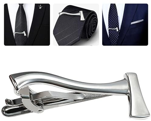 Krawattennadel Krawattenklammer Krawattennadeln Tie Krawatten Clip Krawattenklammern für Herren Männer Silber