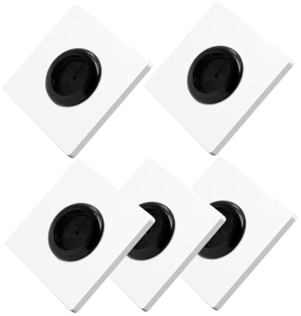 Uonlytech Lot de 5 Plaques Murales pour Trou de Sortie de Câble Passe-câble à Travers Le Mur Couvercle de Prise Murale Brosse pour Câble Cache-câble Mural en Caoutchouc en Plastique