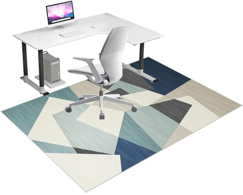 Tappetino per Sedia da Ufficio, 140 x 180 cm Tappeto Sedia Ufficio Gaming, Tappeto Salvapavimento, Tappeto Protettivo Sottosedia, Tappetino Protettivo per Pavimenti Duri, AntiGraffio Antiscivolo