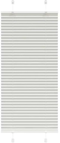 vidaXL Plissee Hellgrau 60x150 cm Stoffbreite 59,4 cm Polyester, Faltrollo, Klemmfix, Plisseerollo, Jalousie, Rollo, Plisseerollo für Fenster