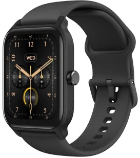 Montre Connectée Femmes Hommes, Alexa Intégrée, 1,8 Smartwatch Hommes 100+ Modes Sportifs, Cardiofréquencemètre/SpO2/Podomètre/Moniteur Sommeil, 2GNoir