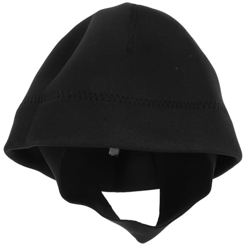 UPKOCH Taucherhaube: Badekappe für Kinder – Dehnbare Neoprenhaube – Kopfbedeckung zum Surfen, Schnorcheln, Kajakfahren, Kanufahren, Schwimmen Und Segeln, Schwarz, Größe S