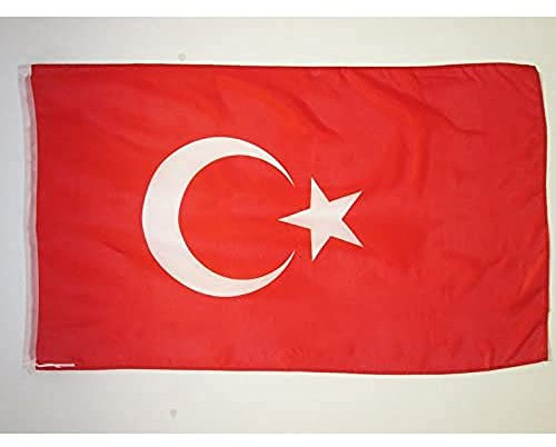AZ FLAG - Drapeau Turquie - 150x90 cm - Polyester léger - Drapeau Turc Avec Fourreau et Cordelettes - 80g