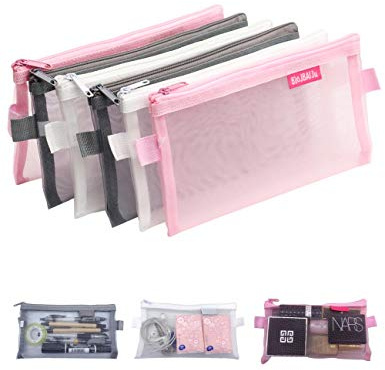 6 Piezas Estuche para lápices, Bolsa de Lápiz, Bolsas de cosméticos, Gran Capacidad Cremallera Plegable Estuche Escolar para Estudiantes Papelería (Grande)