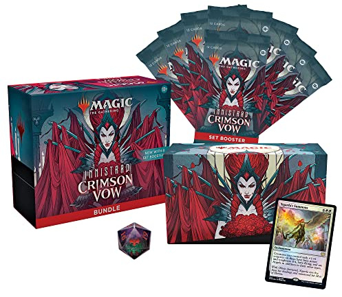Magic The Gathering Innistrad: Crimson Vow Bundle, 8 Set Boosters & Accessories C90620000