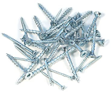 IHC 100 tornillos de madera de 3,5 x 50 mm con cabeza avellanada plana y accionamiento Torx, tornillos con rosca parcial, nervios de fresado y punta de corte