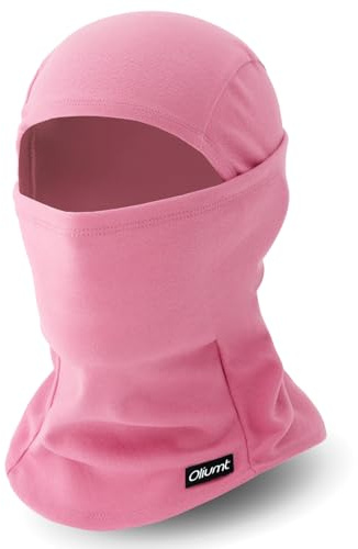 Oliumt Balaclava Ski Mask, Warm, Breathable & Lightweight, Full Coverage Fleece Winter Face Mask for Men & Women (Rose Pink)