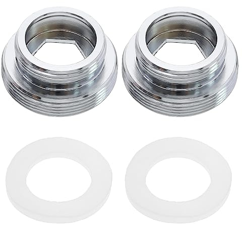 Create idea 2 St¨¹ck M22 auf M28 Adapter mit Unterlegscheiben Au?engewinde Wasserhahn Anschluss Wasserhahn Befestigung Rohr Fitting Zubeh?r Kupfer Silber