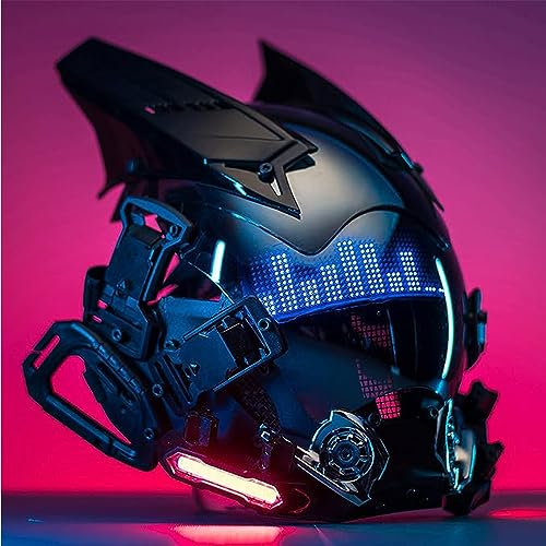 ZCBYBT Cyberpunk Ausrüstung Props Mechanische Punk-Technologie Sense Maske Zukunft Krieger Rollenspiel Cosplay Spielen,Blau,One Size
