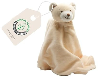 Cute Since 1999 Baby Schnuffeltuch & Kuscheltier ab 0 Monate - Bär Schmusetuch für Junge & Mädchen - Sachen & Geschenk für Neugeborene - Bio Tier Kuscheltuch & Schnüffeltücher - 35 x 35 cm