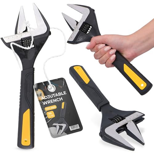 Instalguru Rollgabelschlüssel Maulschlüssel Backenverstellbereich 0-59 mm Engländer Franzose Schlüssel 300 mm Schraubenschlüssel Verstellbar Rohrzange Einmaulschlüssel