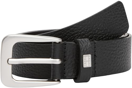 Tommy Jeans Damen Gürtel Heritage 3,0 cm Ledergürtel, Schwarz (Black), 100 cm