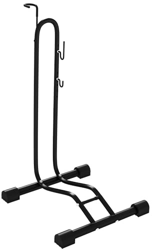 SPORTNOW Bike Rack Vertical & Horizontal Bike Stand Black