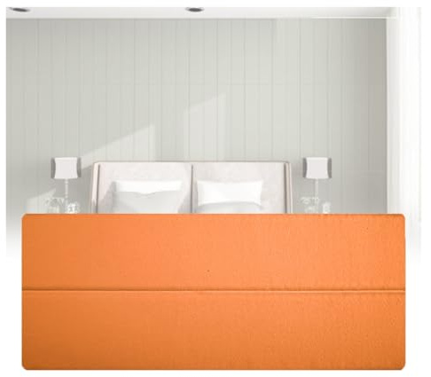 Självhäftande 3D-väggplattor, Stoppad Sänggavel Med Antikollisionsstoppning, Ljudabsorberande Dekor For Sovrum, 1-pack/5-10-20(Orange,10 pieces)
