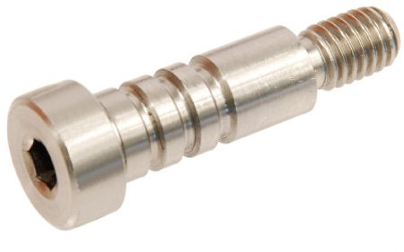 18-8 Stainless Steel Headed Spring Anchor, Plain Finish, Slotted Drive, 3 Grooves, 1-72 Thread Size, 5/64 Shoulder Diameter, 3/4 Shoulder Length, For 0.070 Spring Diameter, Made in US