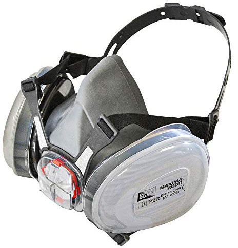 Scan PPERESPP2 Twin Half Mask Respirator Plus P2 Dust Filter Cartridges