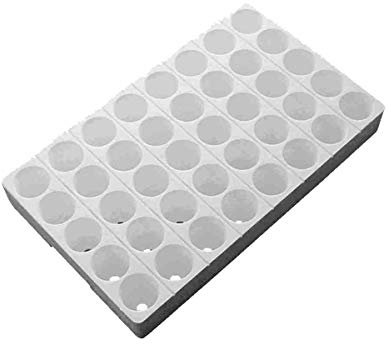 Seminiere Vassoi in Polistirolo Bianco per la Semina delle Piante da Orto e Fiori (40 Fori)