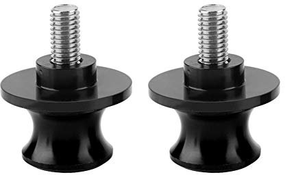 Tbest Motorrad CNC Montageständer Racingadapter Bobbins Ständeraufnahme, 2 Stück M8 Schwingenschutz 8mm Motorrad Heckständer Schwinge Spule Schieber Ständer Schwinge Spulen(Schwarz)