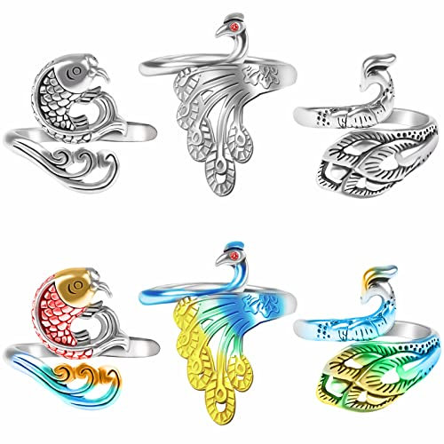 Verstellbarer Strickring / Häkelring, geflochtener Strickring, Garnführung, Fingerhalter, verstellbarer farbiger offener Ring zum Stricken, handgefertigt, 6 Stile (2 cm)