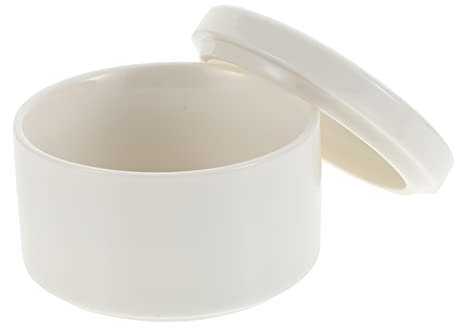 Alipis Boîte Ronde Céramique Blanche Boîte à Bijoux De Rangement Pour Bagues Pour Maison