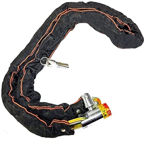 True Face Bike Chain Lock with 2 Keys Cycle Chain Lock Motorbike Padlock Anti Theft High Security for Motorcycle Bicycle Door Gate Fence