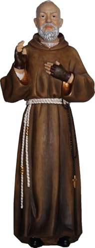 FADEDA Padre Pio/Altura: 20 cm/pintado a mano/detallado belén figuras - decoración de mesa de Navidad cuna accesorios