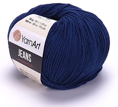Yarn Art Jeans Yarn 160m, Soft Cotton Amigurumi Doll Animal 50g Knitting Crochet (54)