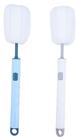 SOLUSTRE 6piezas Cepillo De Limpieza Para Botellas y Biberones De Mango y Cabezal Para Tazas y Vasos Reutilizable y Fácil De Usar