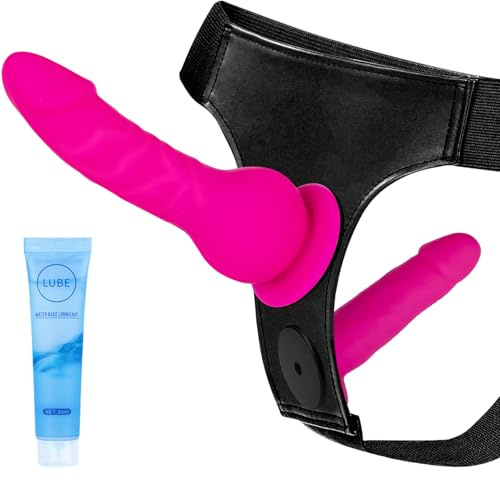 Strap On Dildo Wearable Kit - Silicone Realistic Dildo with 2 Removeable Fantasy Dildo,Anal Plug Sex Toys for Female Masturbation SM Adult Sex Toys for Women, Couples, and Lesbian Play (Rose)
