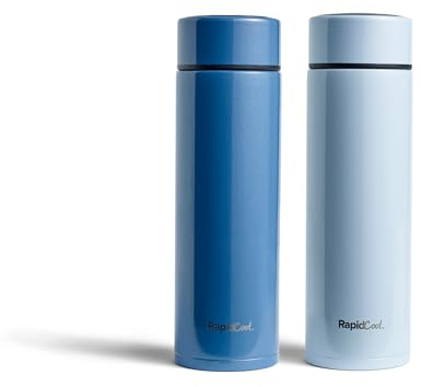 Nuby RapidCool Portable Baby Bottle Maker Duo Pack - Baby Formula Feed in 2 Minutes | Ideal for Travel Bottles and Night Feeds | Pack of 2 (Blue)