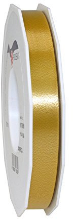 Präsent C.E. PATTBERG Geschenkband Gold, 91 Meter Ringelband 15 mm zum Basteln, Dekorieren & Verpacken von Geschenken zu jedem Anlass