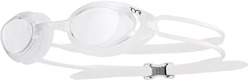 TYR LGBH 101 Occhialino da Nuoto con Lenti Specchiate, Unisex – Adulto, Trasparente, M