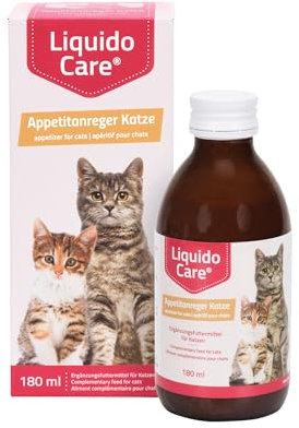 LiquidoCare Appetitanreger Katze, Tonikum zur ernährungsphysiologischen Wiederherstellung in der Rekonvaleszenz, Diät-Ergänzungsfuttermittel 180ml