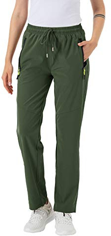 donhobo Womens Walking Trousers Lightweight Quick Dry Pant Hiking Trouser with Zip Pockets