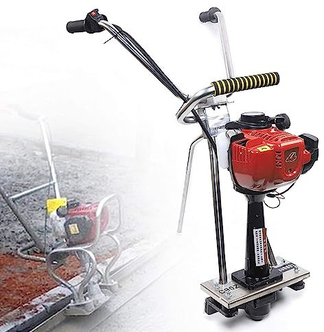 HLGKBY Machine vibrante pour béton 35,8 CC, Machine vibrante pour béton à 4 Temps, Chape Humide pour béton à Essence, vibrateur de Ciment pour Chape électrique 900 W, Ciment pour Moteur à Essence