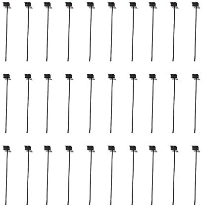 Tyenaza 30 Piezas 20 CM Gancho para Panel de Pared, Ganchos de Pared de Listones, Ganchos para Tablero Perforado de Pared, Slat Wall Crochet Panel, para Joyerías, Boutiques, Supermercados(Negro)