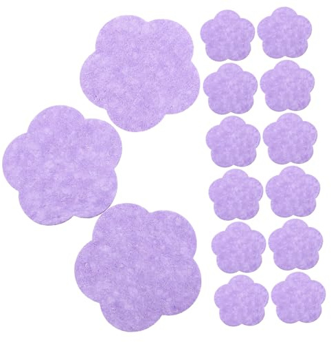 INOOMP 50 Stück Komprimierte Gesichtsschwämme in Blütenform Umweltfreundliche Biologisch Abbaubare Reinigungsschwämme aus Holzzellstoff Hautfreundlich Leicht und Praktisch für Tägliche