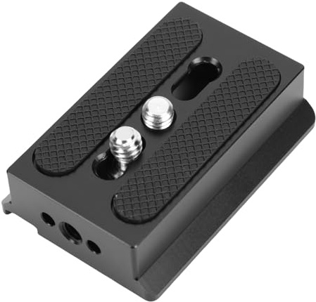 aqxreight Plate, Sliding Adjustable Screw with Non Slip Rubber Pads, Aluminum Alloy Camera Mount for Arca Ball Head Tripod Stabilizer