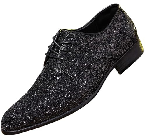 Celanisai Baskets à paillettes pour homme, chaussures à paillettes argentées, chaussures à paillettes argentées, chaussures mi-hautes, chaussures de fête, chaussures de sport, chaussures de carnaval