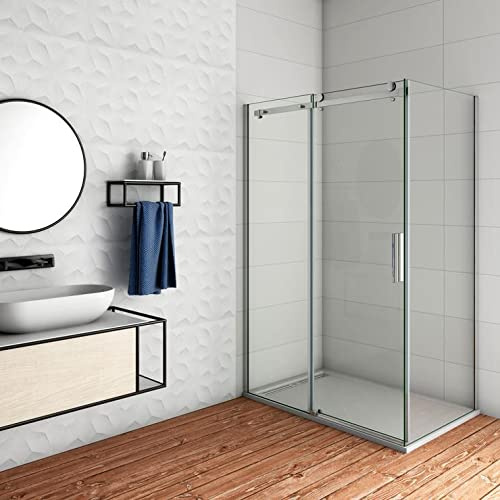 140x80x195cm Mamparas de ducha cabina de ducha 8mm vidrio templado de Aica