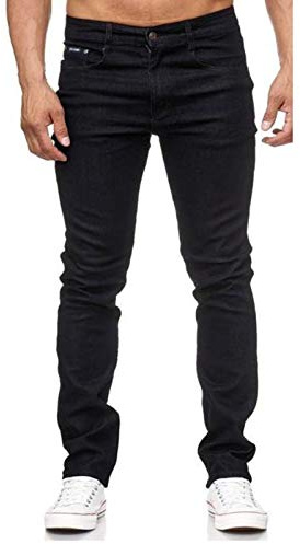 iProfash Herrjeans, byxor, normal passform, mörkblå, raka ben, stonewashed. stora storlekar upp till 66. Om, 807-svart, 46W x 32L